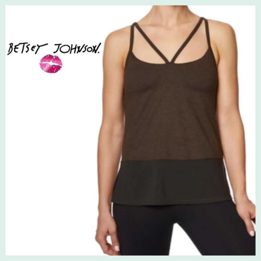 Betsey Johnson Double Strap Mesh Top